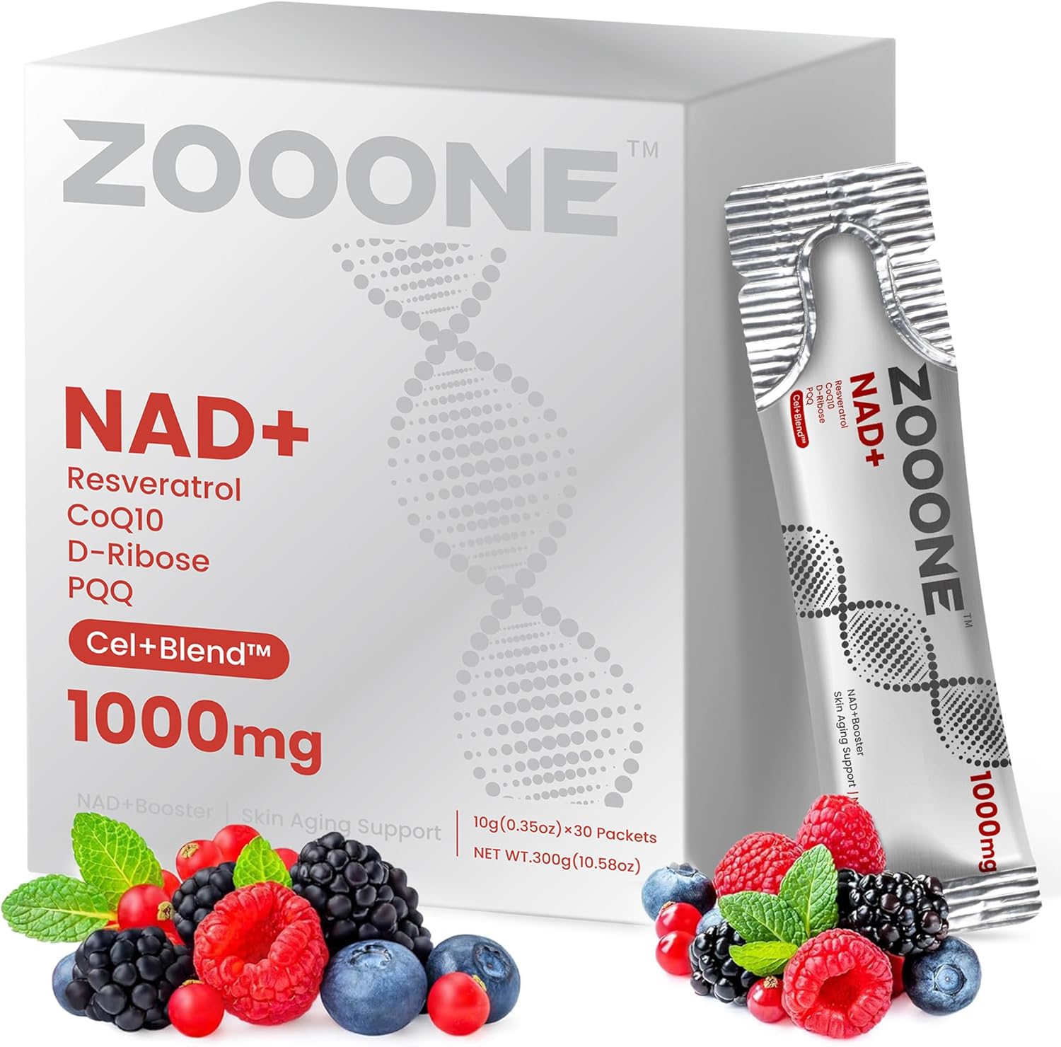 Renewable Energy Resources - zooone NAD+ Resveratrol İçeren Sıvı Takviye,