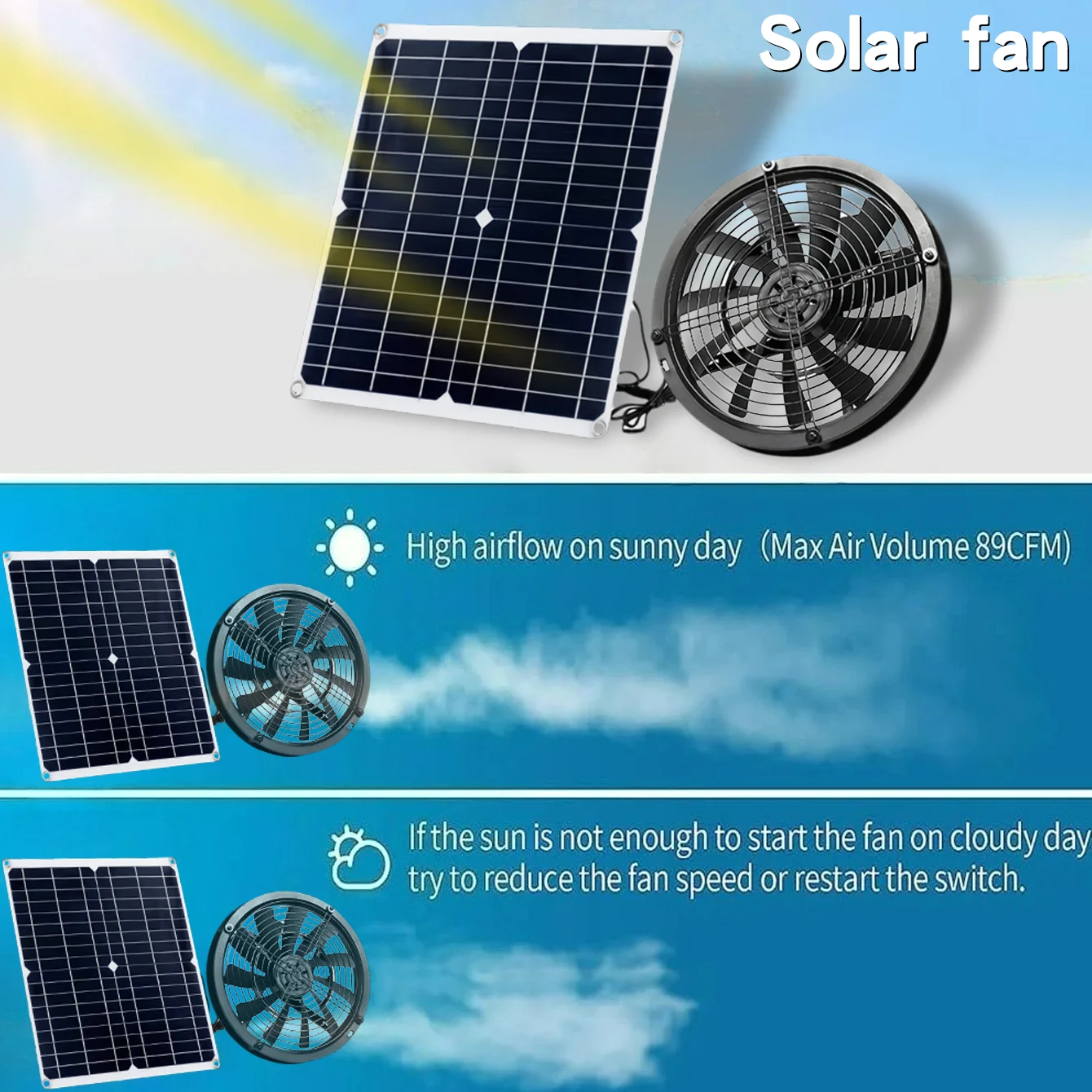 YENI 6 Inç Güneş Egzoz Fanı Ki - Renewable Energy Resources incelemesi ve fiyatı